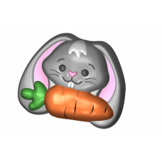 Заяц и морковь БП, 1 шт, форма пластиковая