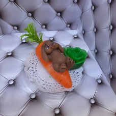 Зайчик на морковке 3д, форма силиконовая