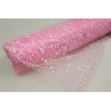 Сетка снег флористическая розовая
